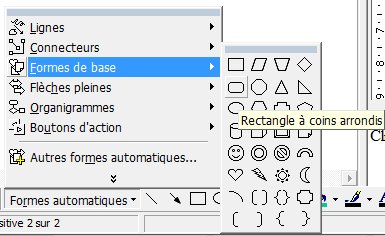 formes automatiques Powerpoint