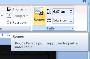 Rogner une image, sélectionnez une partie de l'image