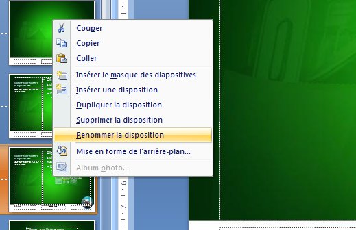 Rennomer un masque de diapositive