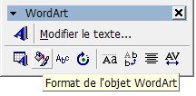 Barre outils wordart