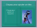 Modèle de conception Powerpoint bleu vert 