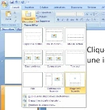 Dans Powerpoint 2007 sélectionner la diapositive image-légende 